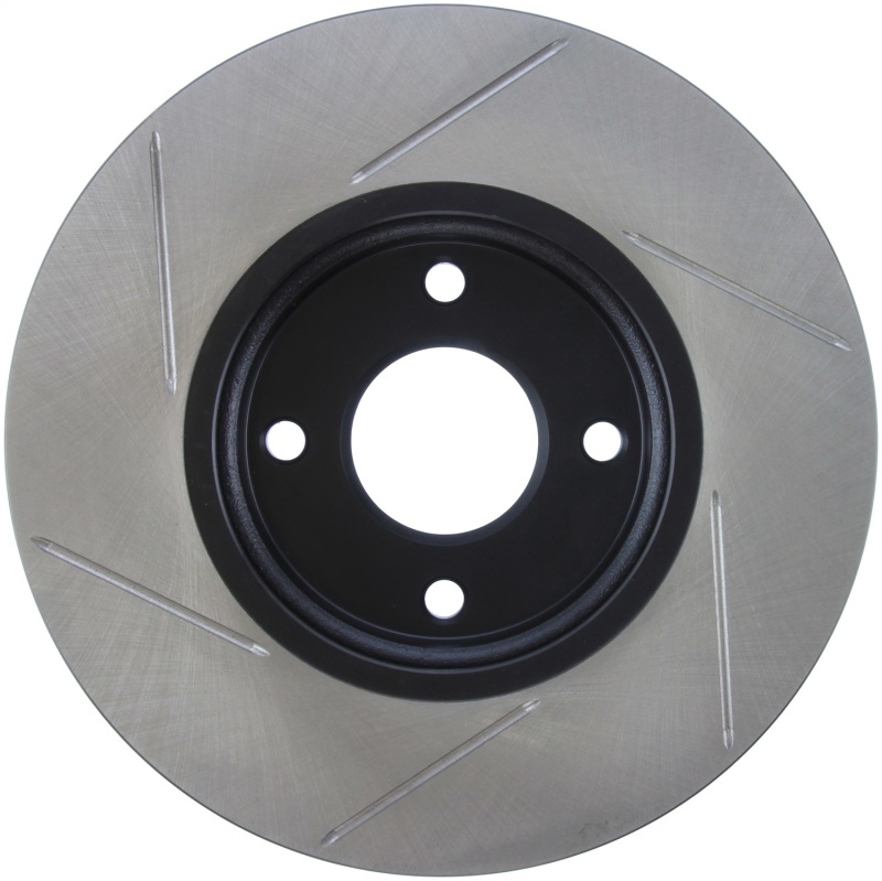 Ford Fiesta Brake Rotor (1) - Front Left - Stoptech - Sport Slotted Cryo - Black - `14-`18