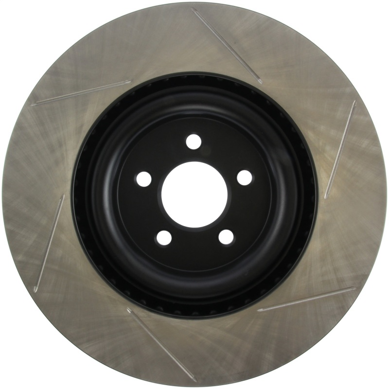 Ford Mustang Brake Rotor (1) - Right Front - Stoptech - Slotted Sport - Black - `15-`20