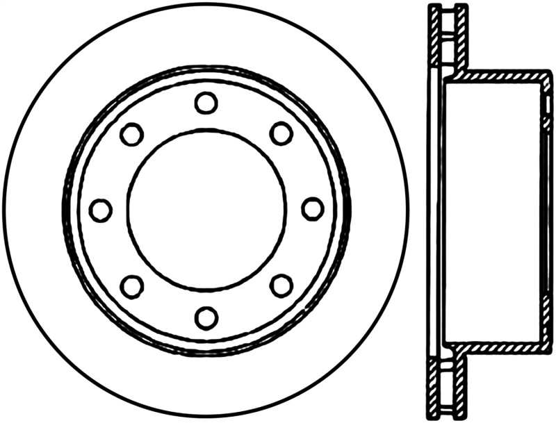 Ford F-250 Super Duty Brake Rotor (1) - Rear Right - Stoptech - Slotted Cryo - Black - `99-`04