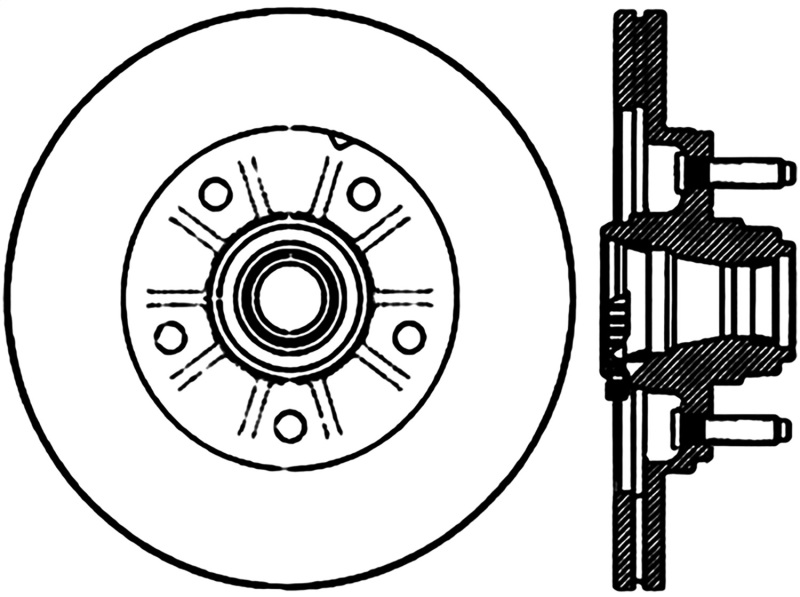 Lincoln Blackwood Brake Rotor (1) - Front Left - Stoptech - Slotted Cryo - Black - 2002