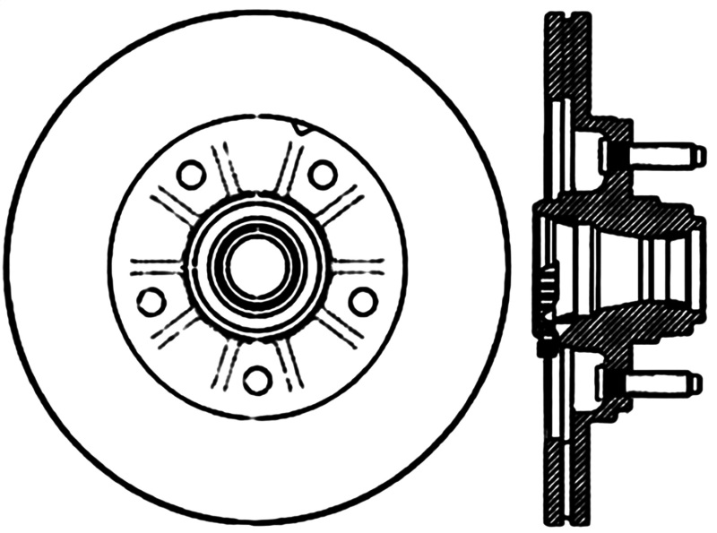 Ford F-150 Brake Rotor (1) - Front Right - Stoptech - Slotted + Cryo-Treated - Black - `99-`03