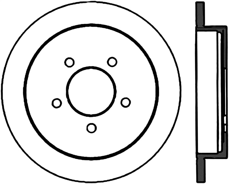 Ford Expedition Brake Rotor (1) - Rear Left - Stoptech - Slotted Sport + Cryogenic Treatment - Black - `99-`02