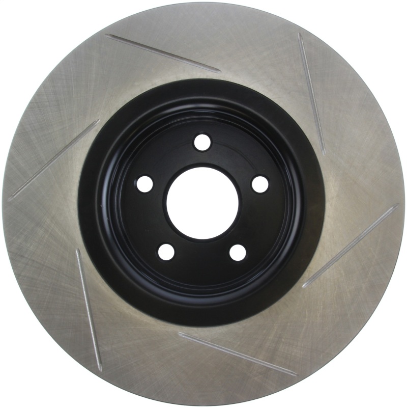 Ford Focus Brake Rotor (1) - Front Right - Stoptech - Slotted - Black - `13-`18