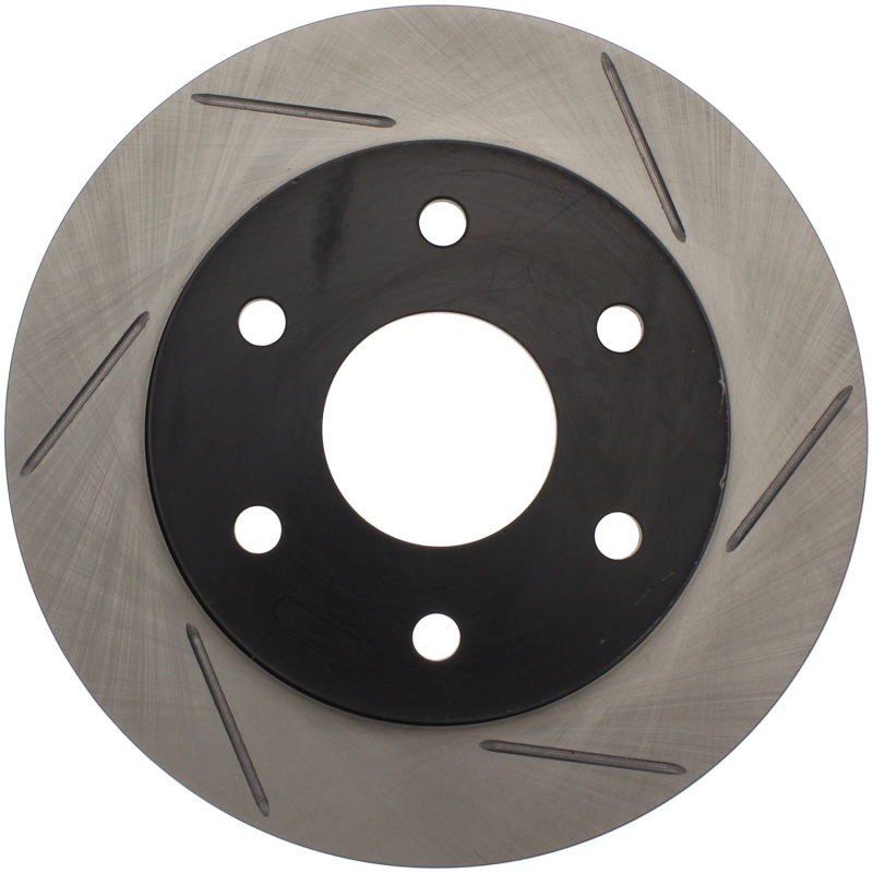 GMC Yukon Brake Rotor (1) - Front Left - Stoptech - Slotted - Black - `00-`06