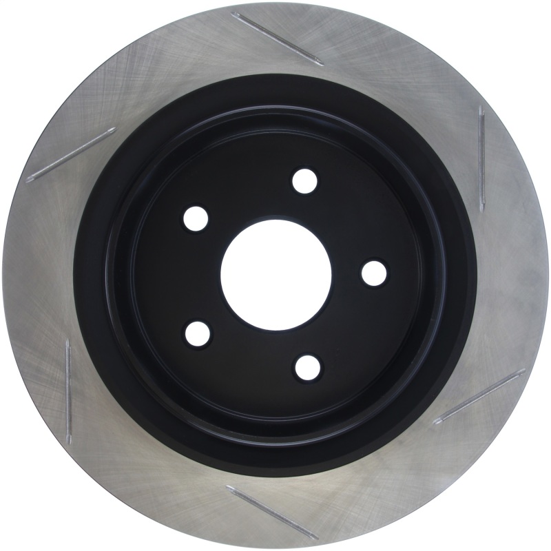 Jeep J8 Brake Rotor (1) - Rear Right - Stoptech - Slotted - Black - `08-`11