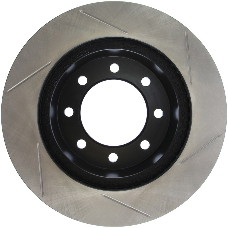 Dodge Ram 3500 Brake Rotor (1) - Front Right - Stoptech - Slotted Sport, E-Coated, High-Carbon - Black - `03-`08