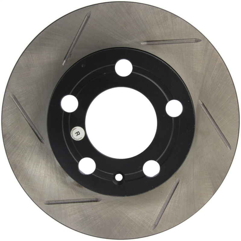 Audi TT Brake Rotor (1) - Rear Right - Stoptech - Slot/Drill Rotor - Black - `00-`06
