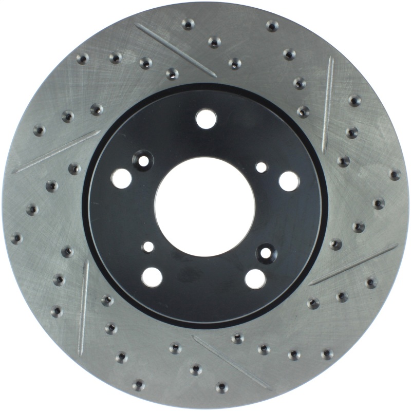 Acura ILX Brake Rotor (1) - Stoptech - Slotted/Drilled - Black - `13-`15