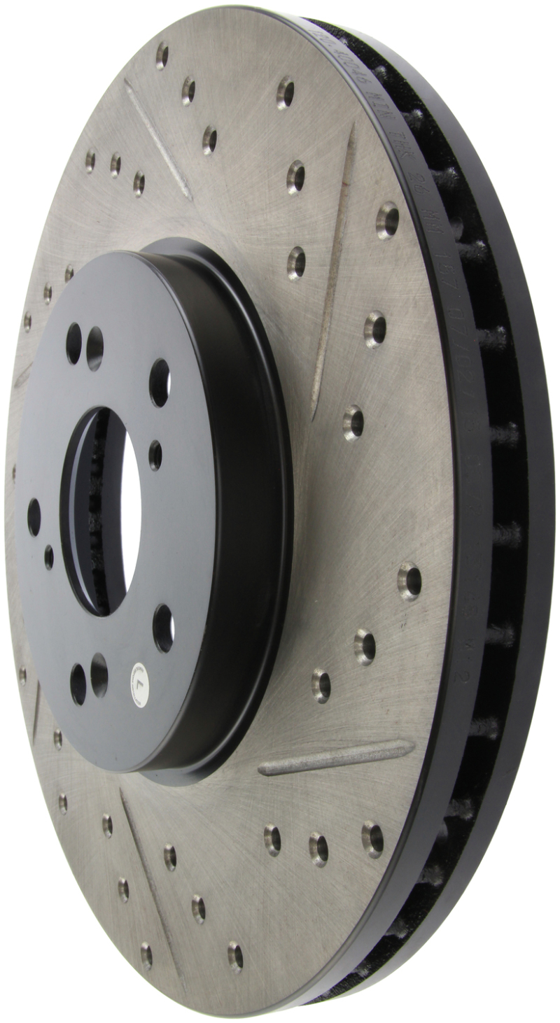 Honda Pilot Brake Rotor (1) - Front Left - Stoptech - Drilled & Slotted - `03-`08