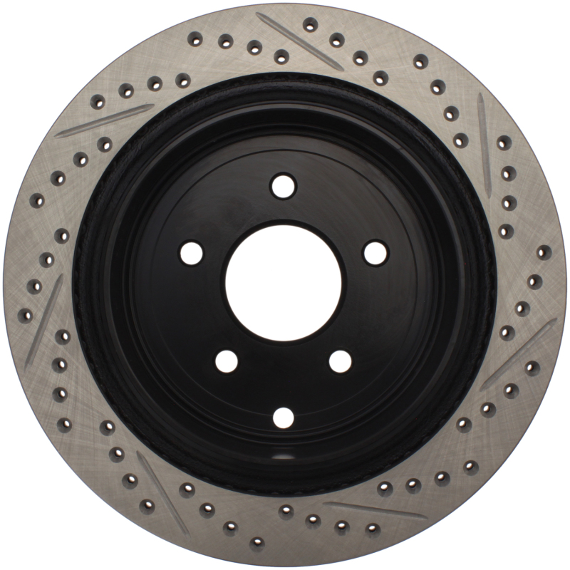 Nissan Quest Brake Rotor (1) - Rear Right - Stoptech - Drilled/Slotted - Black - `04-`18