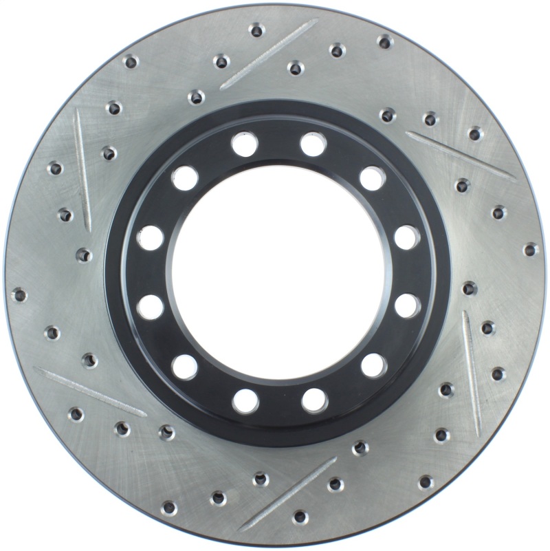 Chevrolet W3500 Tiltmaster Brake Rotor (1) - Front Right - Stoptech - Slotted & Drilled - `97-`09