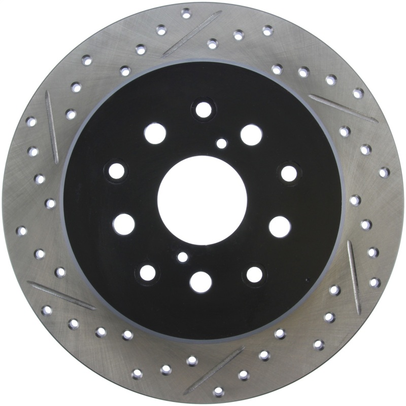 Lexus GS400 Brake Rotors (1) - Rear Right - Stoptech - Drilled & Slotted - Black - `98-`00