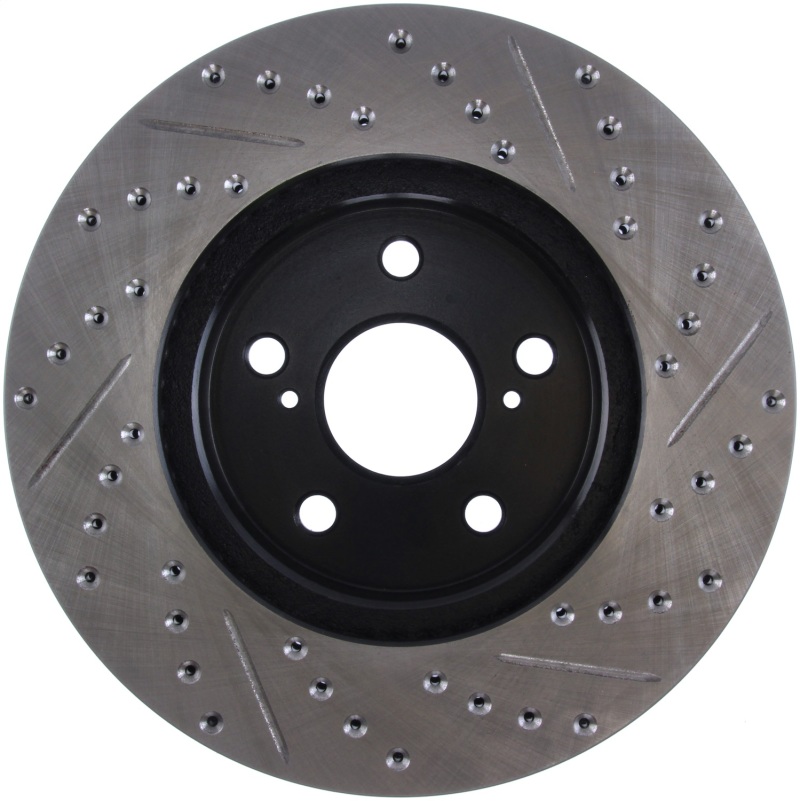 Lexus IS250 Brake Rotor (1) - Front Right - Stoptech - Drilled & Slotted Sport Rotor - Black - `06-`15