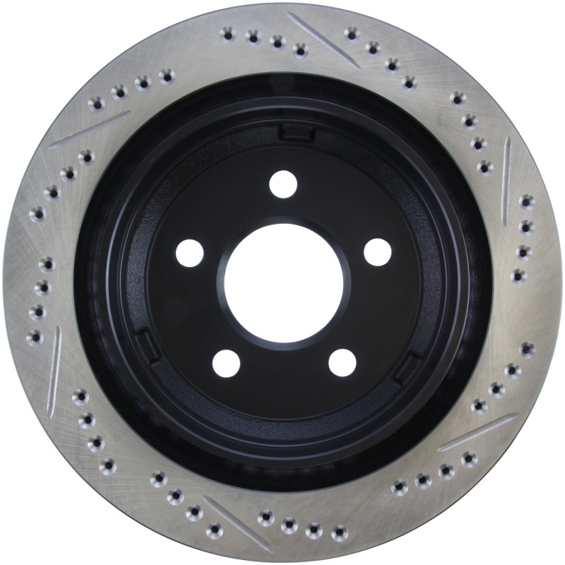 Pontiac Firebird Brake Rotor(s) (1) - Rear Right - Stoptech - Slotted & Drilled - Black - `98-`02