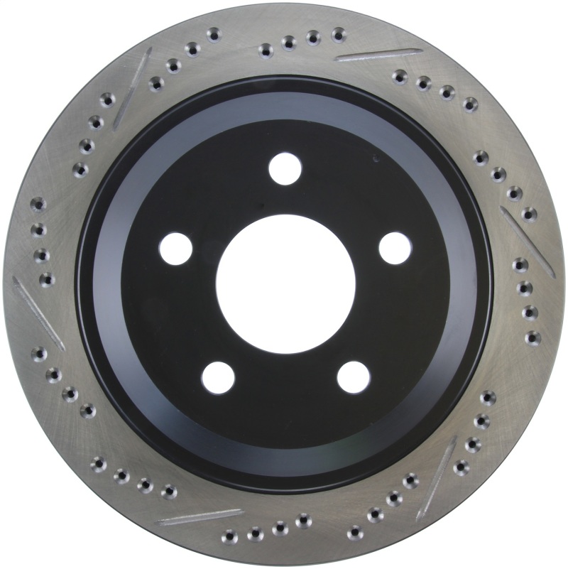 Pontiac Firebird Brake Rotor(s) (1) - Rear Right - Stoptech - Slotted & Drilled - Black - `98-`02