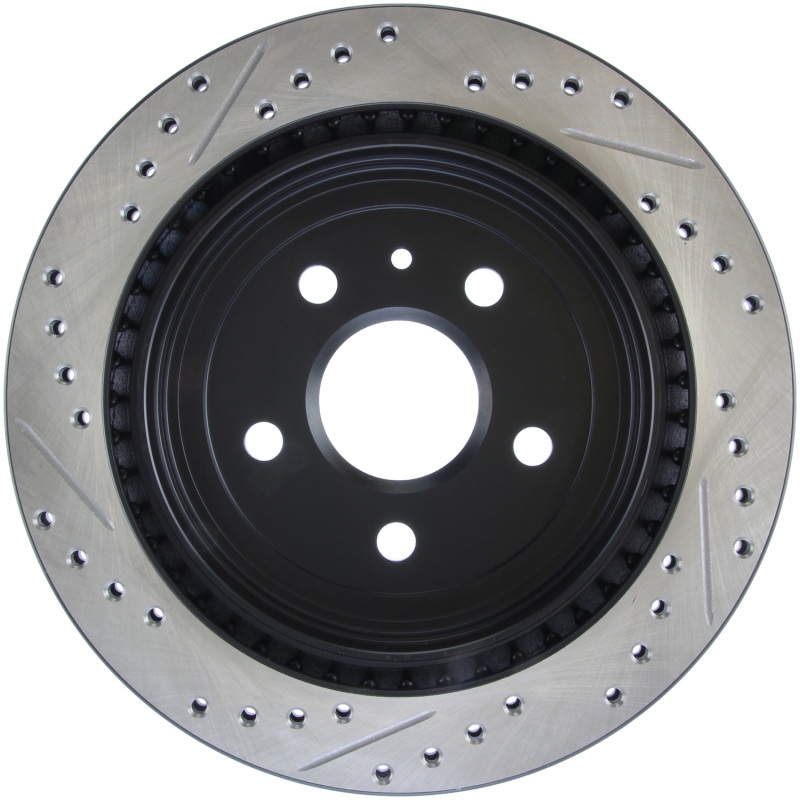 Cadillac CTS Brake Rotor(s) (1) - Rear Left - Stoptech - Drilled/Slotted - Black - `08-`19