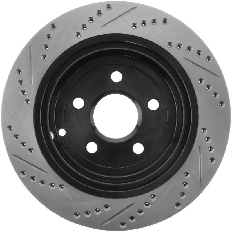 Chevrolet Caprice Brake Rotors (1) - Rear Left - Stoptech - Drilled & Slotted, Sport Rotor - Black - `11-`17