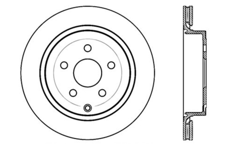 Chevrolet SS Brake Rotors (1) - Rear Left - Stoptech - Drilled & Slotted, Sport Rotor - Black - 2014