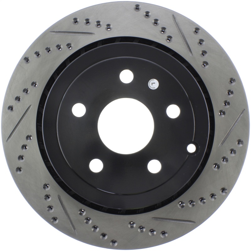 Pontiac G8 Brake Rotors (1) - Rear Left - Stoptech - Drilled & Slotted, Sport Rotor - Black - `08-`09