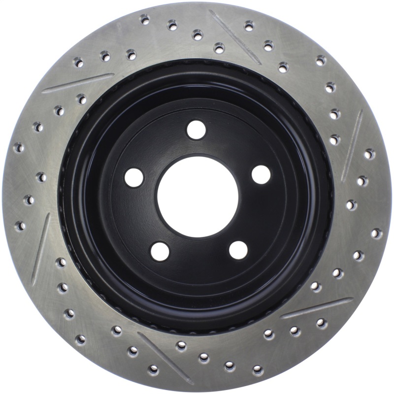 Chevrolet Cobalt Brake Rotor (1) - Rear Right - Stoptech - Slotted & Drilled Sport - Black - `08-`10