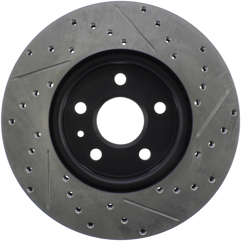 Buick Regal Brake Rotors (2) - Front Right - Stoptech - Slotted & Drilled Sport - Black - `11-`17