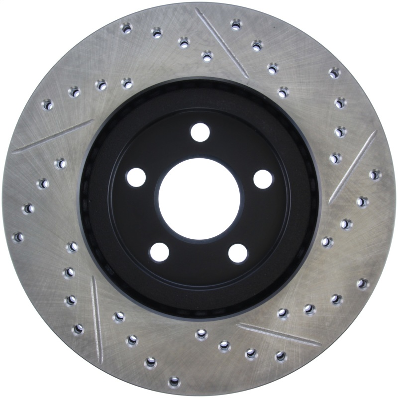 Chrysler PT Cruiser Brake Rotor (1) - Front Right - Stoptech - Sport Drilled & Slotted - Black - `03-`09