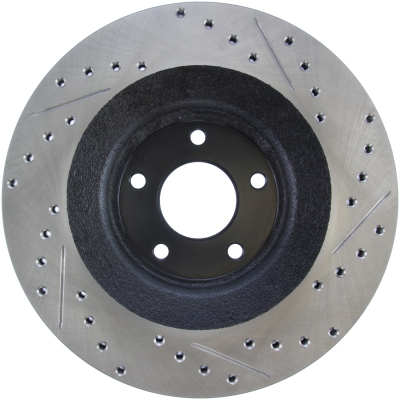 Dodge Caliber Brake Rotors (1) - Front Right - Stoptech - Slotted & Drilled - Black - `08-`09