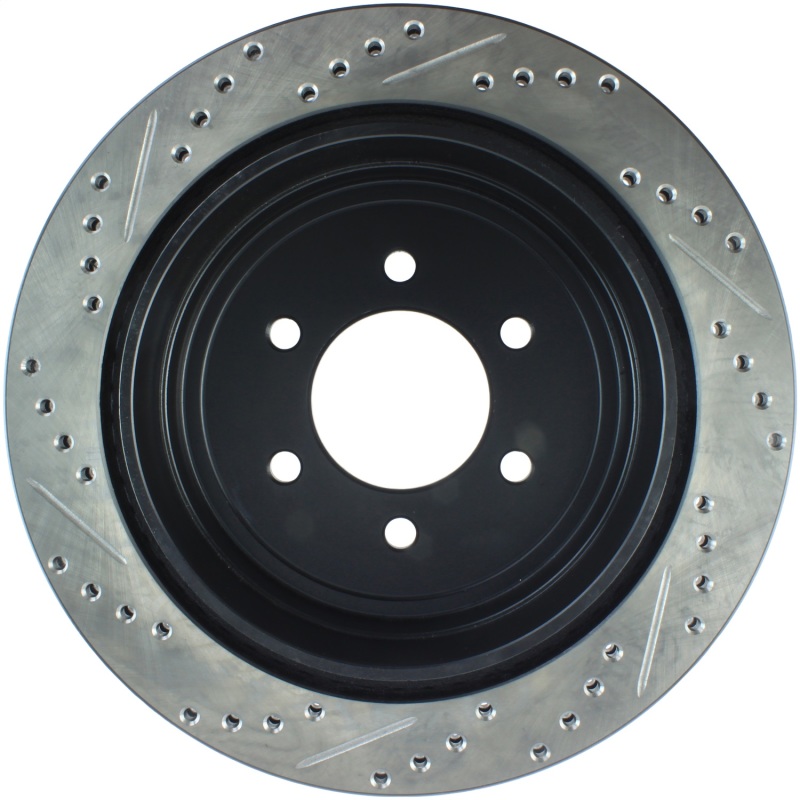 Ford F-150 Brake Rotor (1) - Rear Left - Stoptech - Slotted & Drilled Sport Rotors - Black - `04-`11