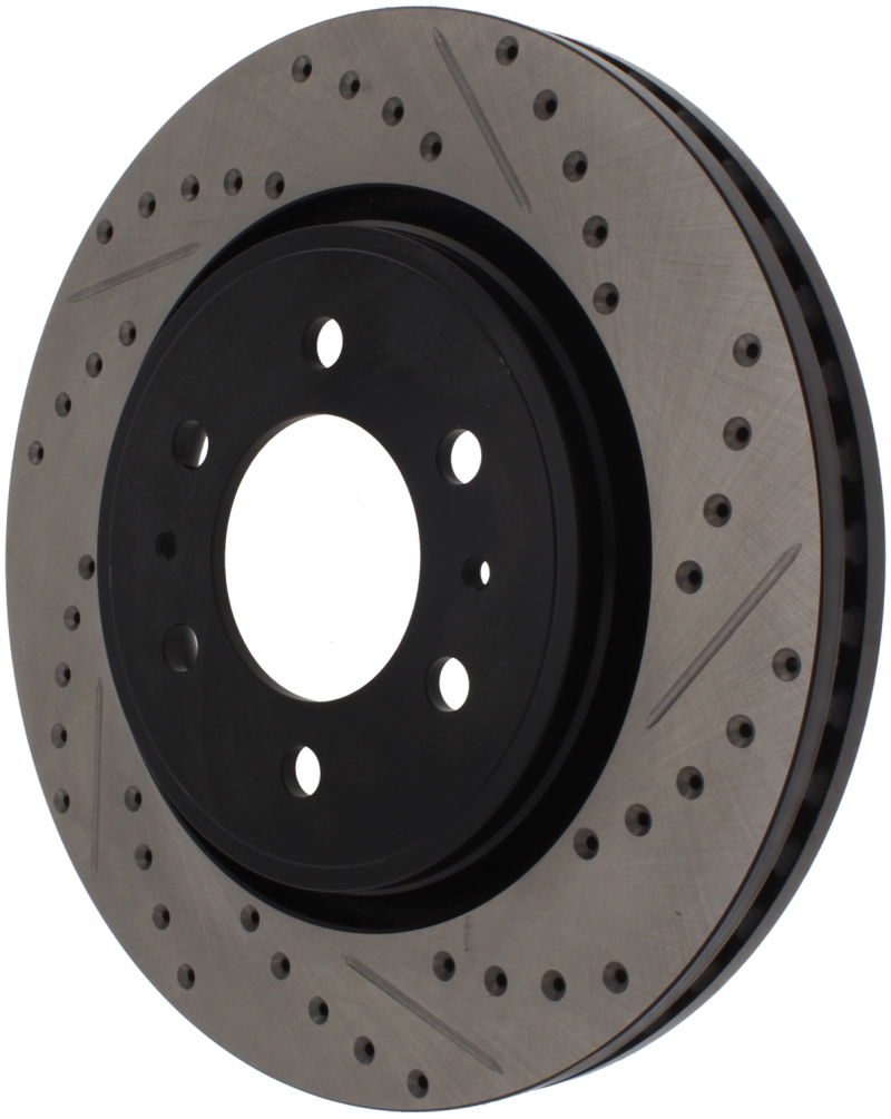 Ford Expedition Brake Rotor (1) - Front Right - Stoptech - Slotted & Drilled - Black - `07-`20
