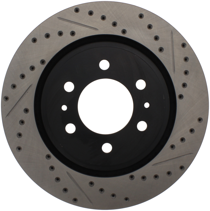 Ford F-150 Brake Rotor (1) - Front Right - Stoptech - Slotted & Drilled - Black - `10-`20