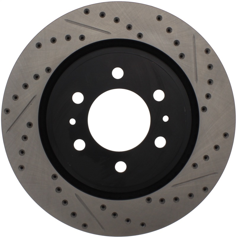 Ford F-150 Brake Rotor (1) - Front Right - Stoptech - Slotted & Drilled - Black - `10-`20
