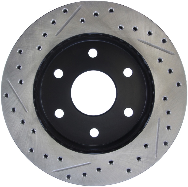Cadillac Escalade Brake Rotor (1) - Front Left - Stoptech - Slotted & Drilled - `99-`00