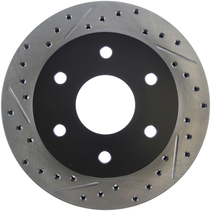 Chevrolet Suburban 1500 Brake Rotor (1) - Front Right - Stoptech - Slotted & Drilled - Black - 2000