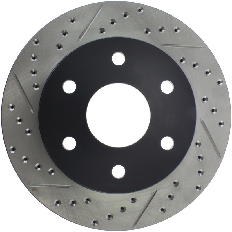 Chevrolet Express 2500 Brake Rotor (1) - Front Right - Stoptech - Slotted/Drilled - Black - `03-`06