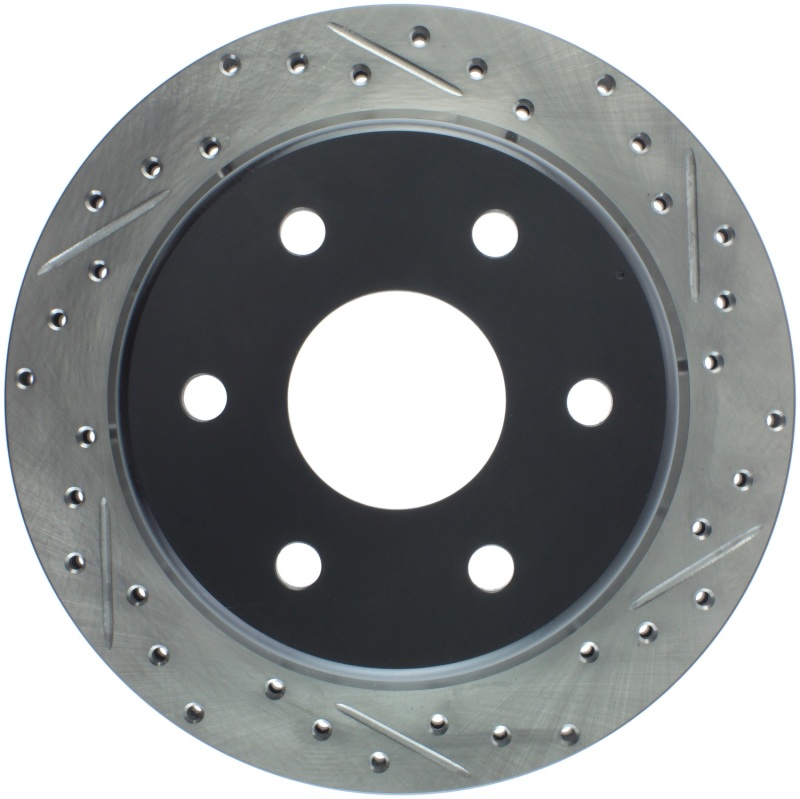 Chevrolet Silverado 1500 Brake Rotors (1) - Rear Left - Stoptech - Slotted & Drilled Sport - Black - `99-`07