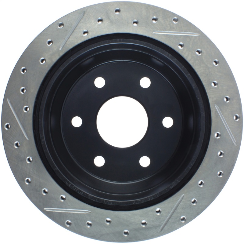 Chevrolet Tahoe Brake Rotors (1) - Rear Left - Stoptech - Slotted & Drilled Sport - Black - `00-`02