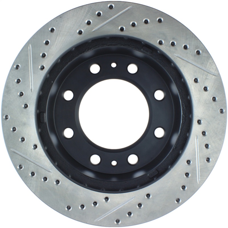 GMC Savana 3500 Brake Rotor (1) - Front Left - Stoptech - Sport Drilled/Slotted, Black E-Coated - Black - `03-`19