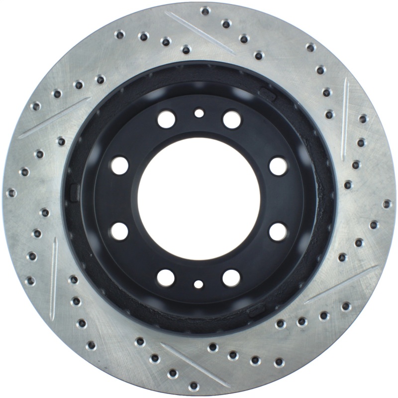 Chevrolet Silverado 3500 Brake Rotor (1) - Front Right - Stoptech - Sport Drilled & Slotted - Black - `01-`07