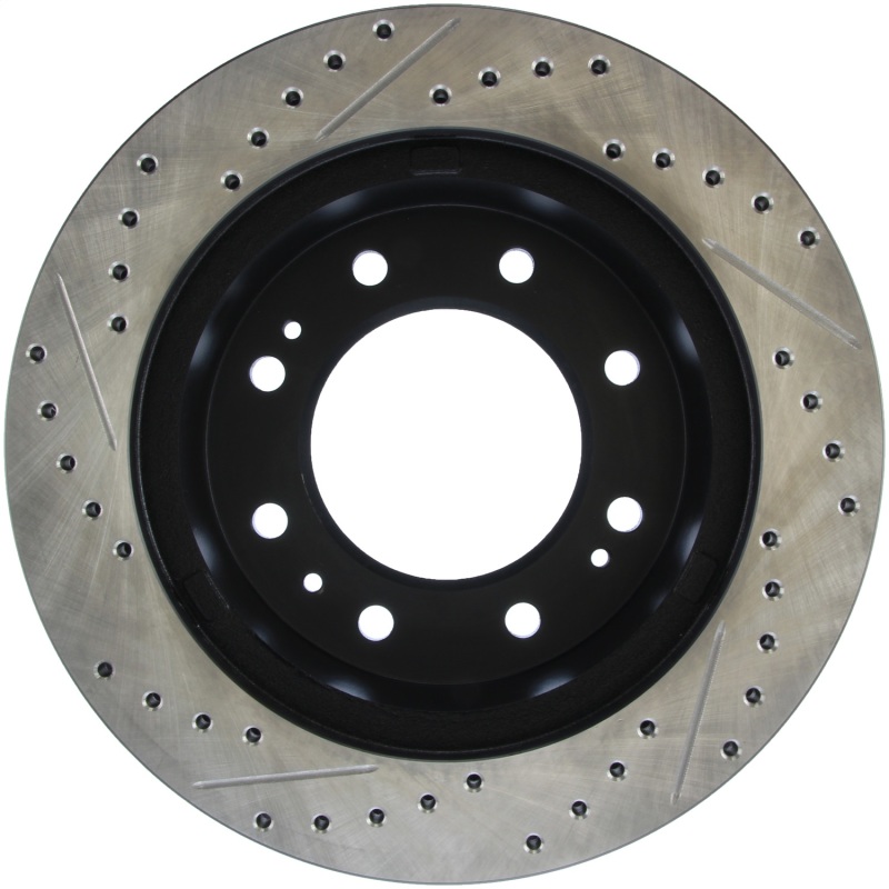 GMC Sierra 2500 HD Brake Rotor (1) - Front Left - Stoptech - StopTech Sport Drilled & Slotted - Black - `11-`20