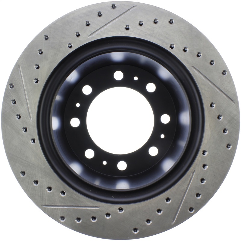 Ram 2500 Brake Rotor (1) - Front Right - Stoptech - Drilled & Slotted - Black - `10-`18
