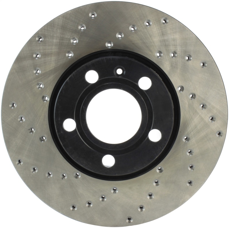 Audi A4 Brake Rotor (1) - Front Right - Stoptech - Drilled Sport - Black - `96-`08