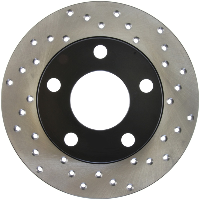 Audi A4 Quattro Brake Rotor (1) - Rear Left - Stoptech - Drilled Sport - Black - `96-`01