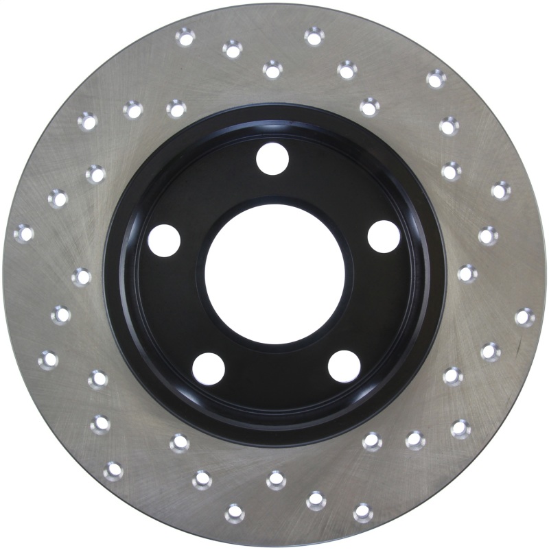 Audi A4 Brake Rotor (1) - Rear Right - Stoptech - Drilled - Black - `96-`01