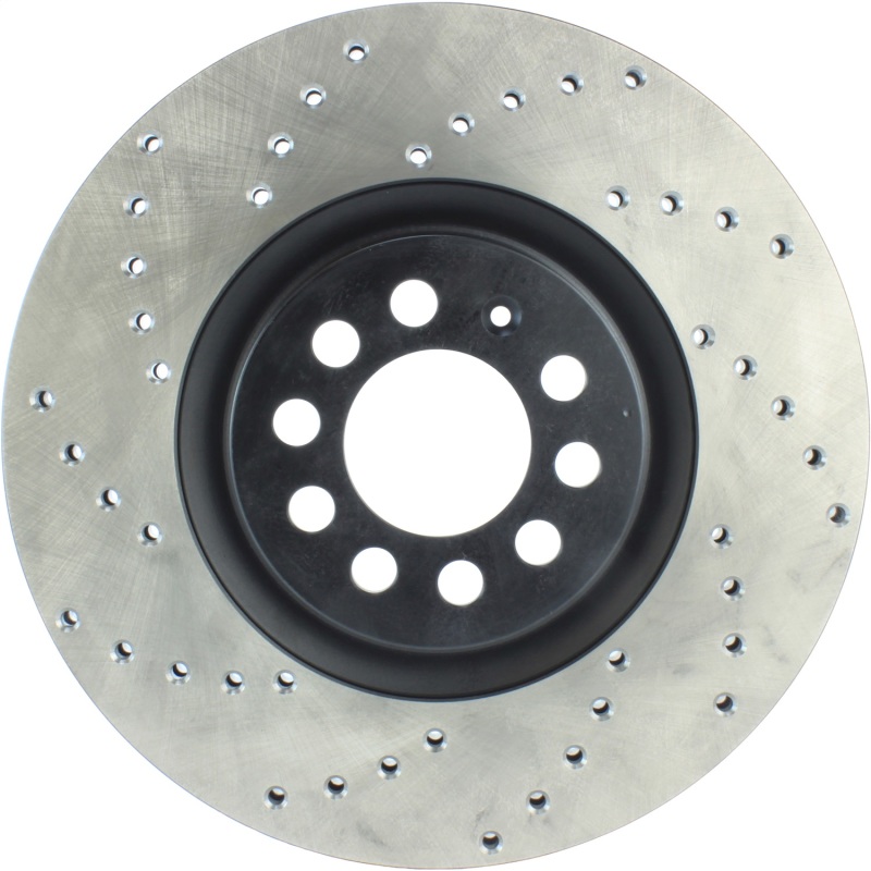 Audi TT Brake Rotor (1) - Front Right - Stoptech - Cryo-Stop Sport Drilled - Black - `99-`07