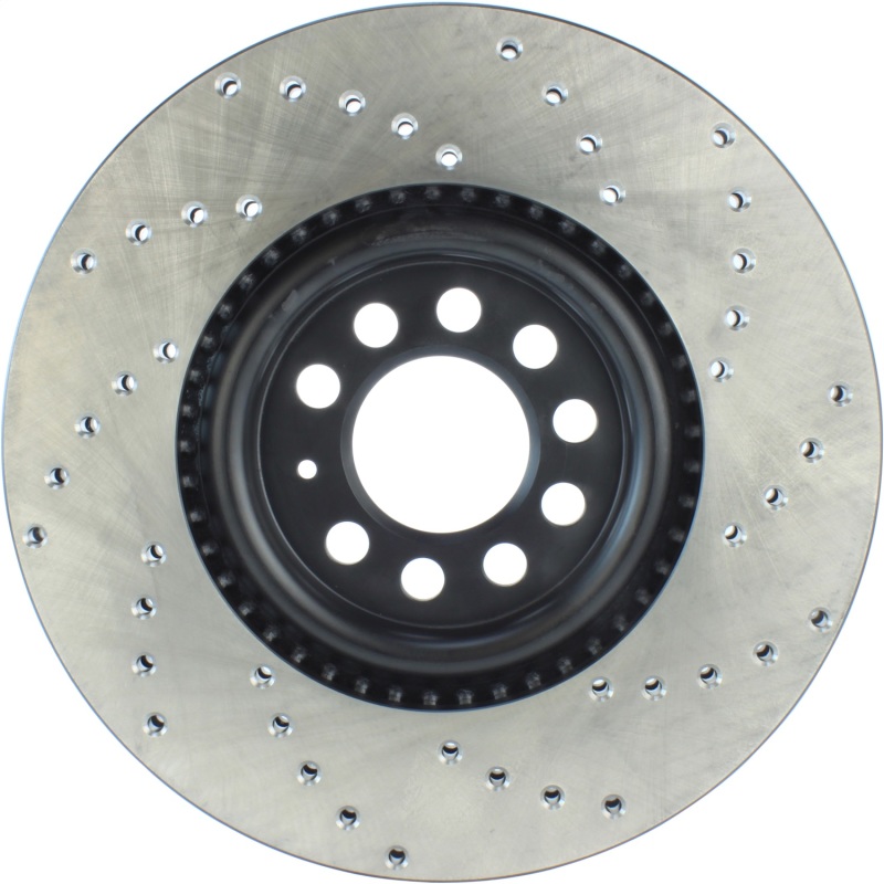Volkswagen Jetta Brake Rotor (1) - Front Right - Stoptech - Cryo-Stop Sport Drilled - Black - `04-`05