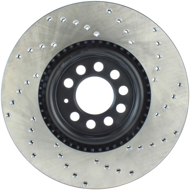 Audi TT Brake Rotor (1) - Front Right - Stoptech - Sport Drilled - Black - `99-`07