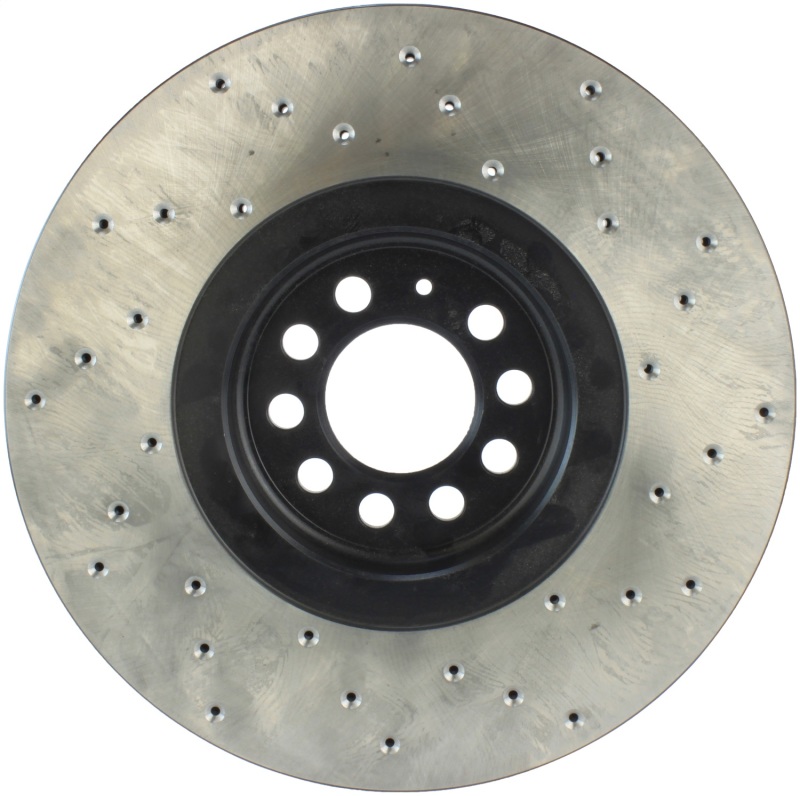 Audi TT Quattro Brake Rotor (1) - Front Right - Stoptech - Drilled Sport - Black - `04-`06