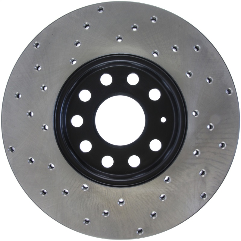 Volkswagen Golf SportWagen Brake Rotor (1) - Front - Stoptech - Drilled Sport - Black - `15-`18