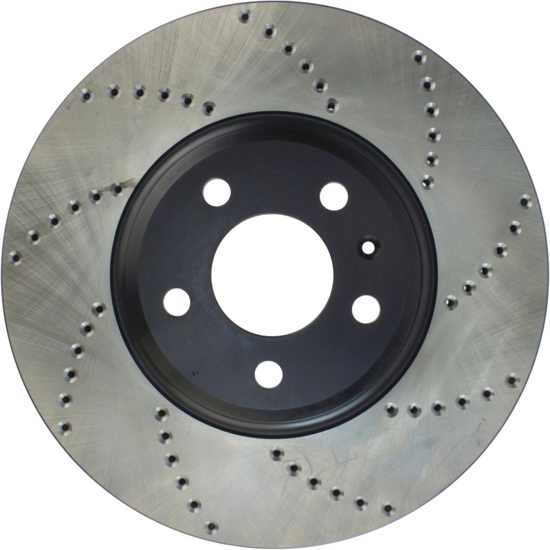 Audi Q5 Brake Rotor (1) - Front Left - Stoptech - Sport Cryo Drilled - Black - `09-`12