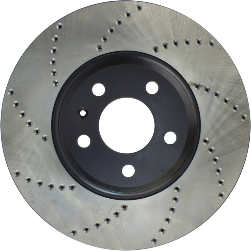 Audi A5 Quattro Brake Rotor (1) - Front Right - Stoptech - Sport Cryo Drilled - Black E-Coated - `08-`11